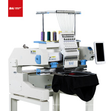 BAI high efficient single head 400*500mm computerized embroidery machine for flat t-shirt hat